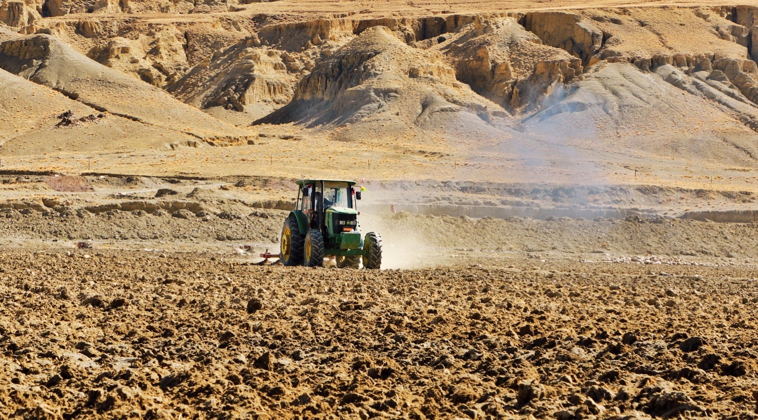 圖為農機托管服務機耕現(xiàn)場。