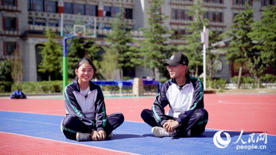 拉薩北京實驗中學(xué)雛鷹班學(xué)生。人民網(wǎng)記者 趙晨攝