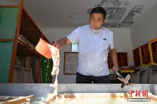 西藏尼木縣雪拉藏紙“紙中活化石”